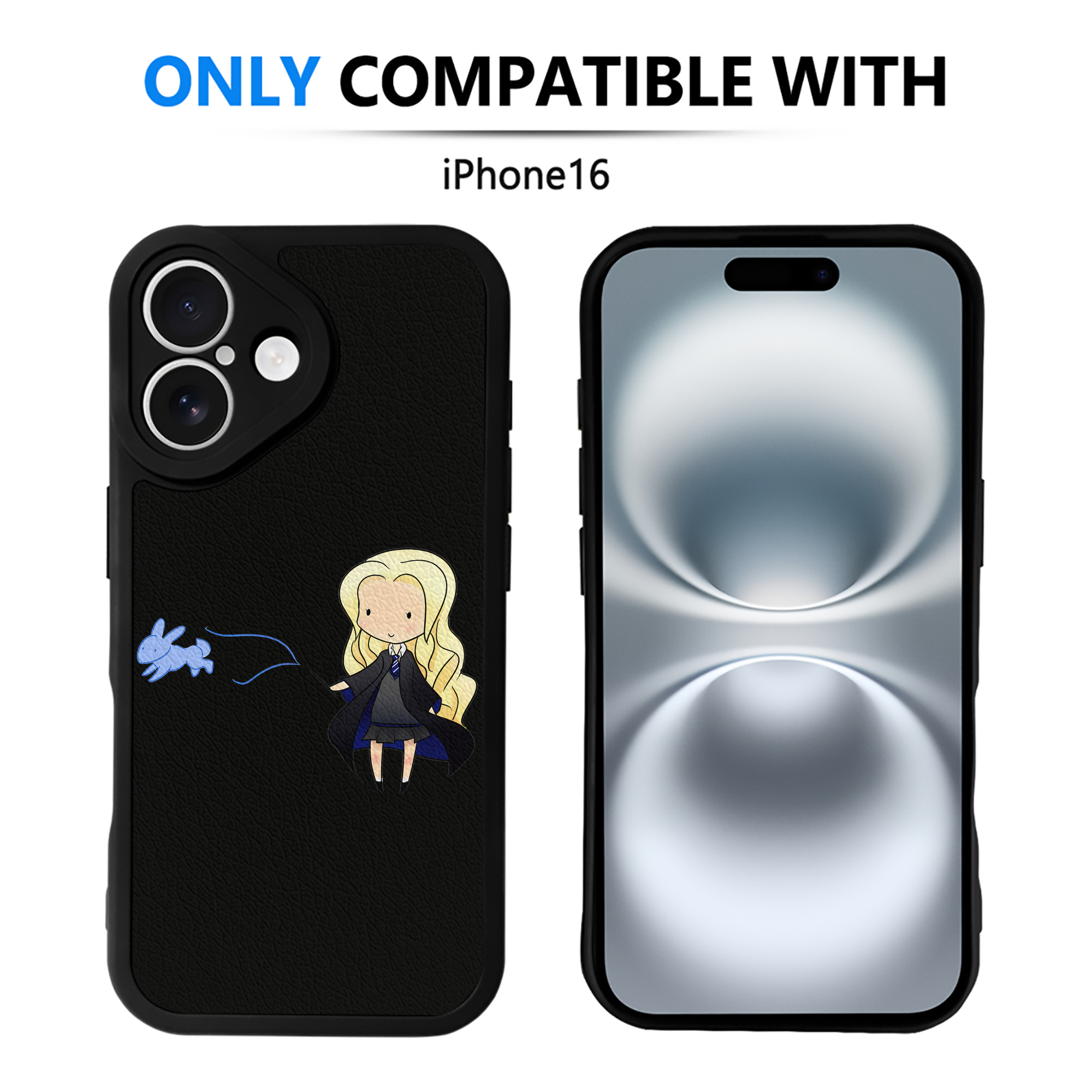 （画像用） Harry Potter ハリー・ポッターシリーズ 【iPhone 16シリーズ対応】シリコンスマホケース（レザー調） 材質：シリコン